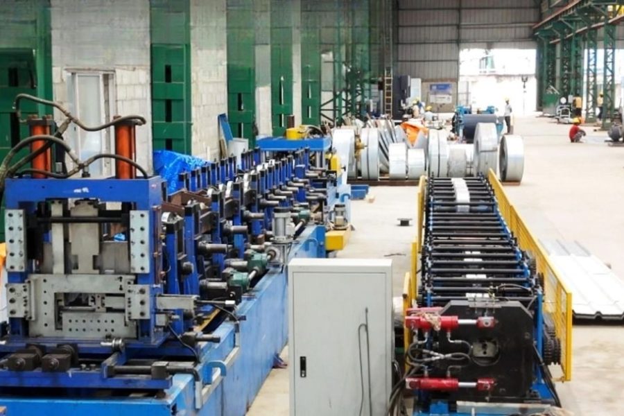 Steel processing equipment at Hulas Iron Industries